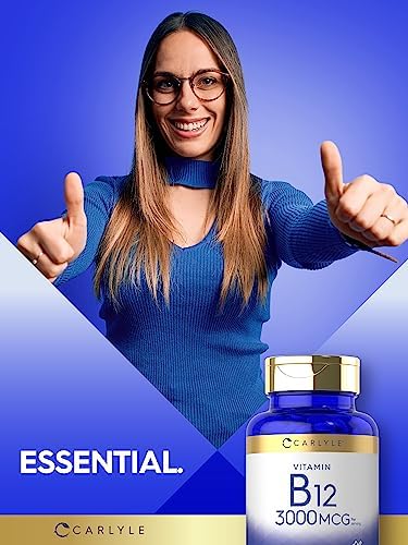 Carlyle Vitamina B12 3000 mcg | 180 Tabletas | Suplemento Vegetariano | Sin OGM y Libre de Gluten - imagen 6