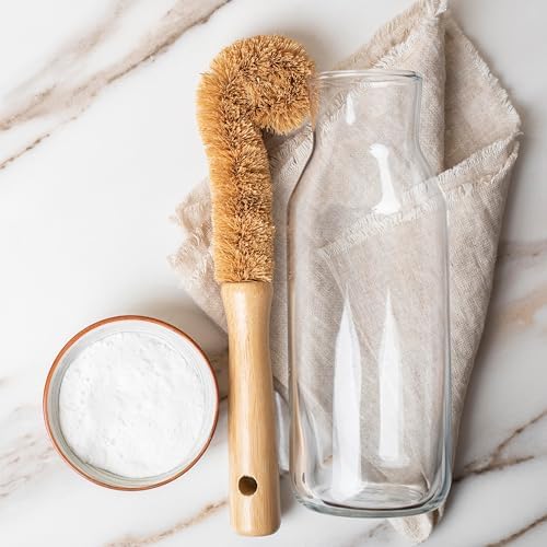 Juego de 2 Cepillos de Coco para Botellas, Cepillo de Madera Eco-Amigable para Limpiar Sartenes y Utensilios de Cocina, Set de Fibras Naturales - imagen 6