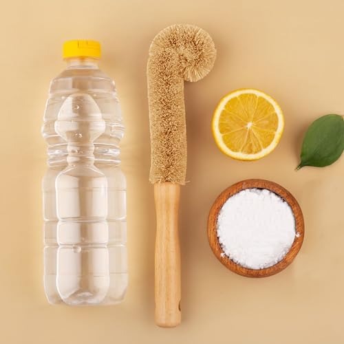 Juego de 2 Cepillos de Coco para Botellas, Cepillo de Madera Eco-Amigable para Limpiar Sartenes y Utensilios de Cocina, Set de Fibras Naturales - imagen 7
