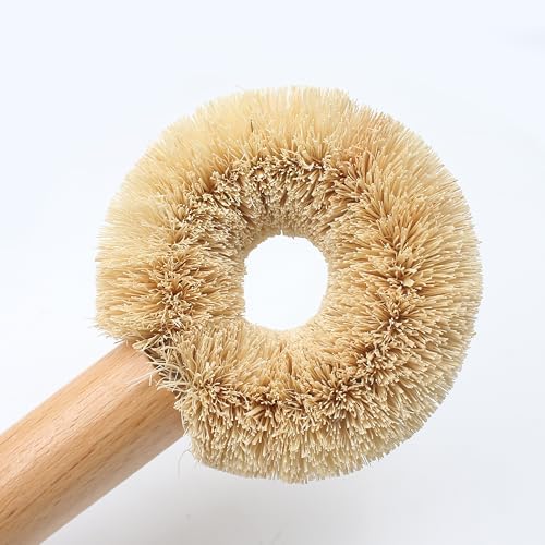 Juego de 2 Cepillos de Coco para Botellas, Cepillo de Madera Eco-Amigable para Limpiar Sartenes y Utensilios de Cocina, Set de Fibras Naturales - imagen 8