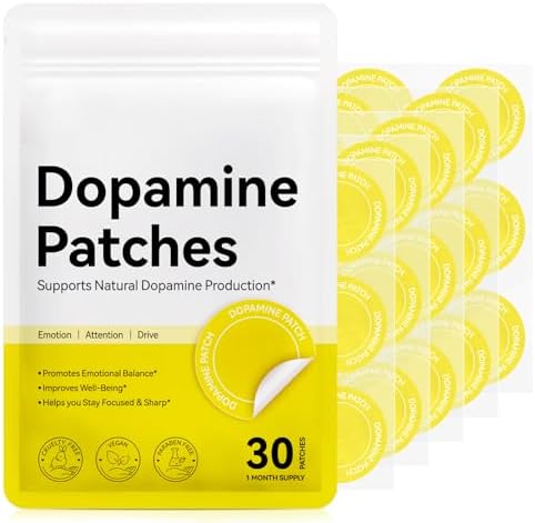 Parche ZIXBMHYJ de Dopamina Extra Fuerte, Apoyo para el Ánimo y la Positividad, Fórmula a Base de Plantas, Parche Vegano para Hombres y Mujeres, - imagen 1