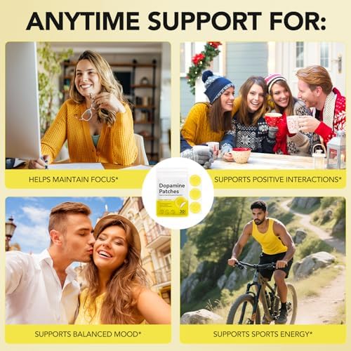 Parche ZIXBMHYJ de Dopamina Extra Fuerte, Apoyo para el Ánimo y la Positividad, Fórmula a Base de Plantas, Parche Vegano para Hombres y Mujeres, - imagen 8