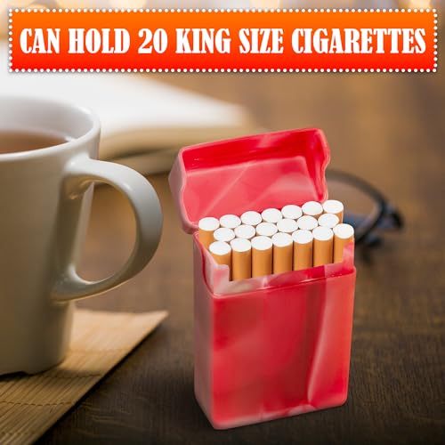 Estuche para Cigarrillos - 4 Piezas Estuche de Plástico Vintage para Hombres y Mujeres - Caja de Cigarrillos Tamaño King - imagen 5