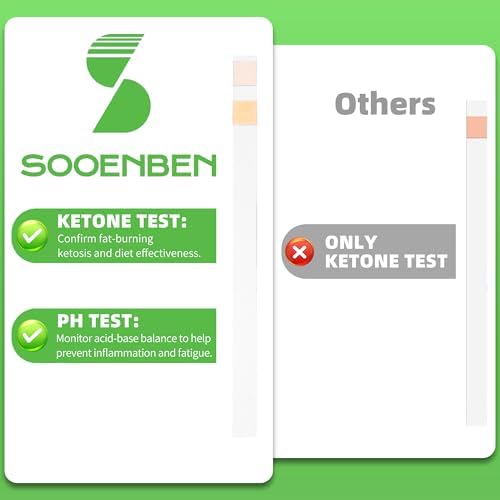 Tiras de Prueba 2 en 1 para Cetonas y pH, 100 piezas, Test de Orina para Dietas Cetogénicas y Bajas en Carbohidratos con Vaso de Orina - imagen 2