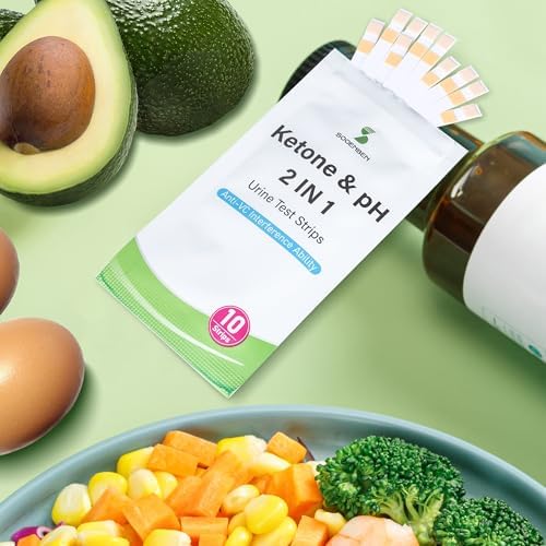 Tiras de Prueba 2 en 1 para Cetonas y pH, 100 piezas, Test de Orina para Dietas Cetogénicas y Bajas en Carbohidratos con Vaso de Orina - imagen 6