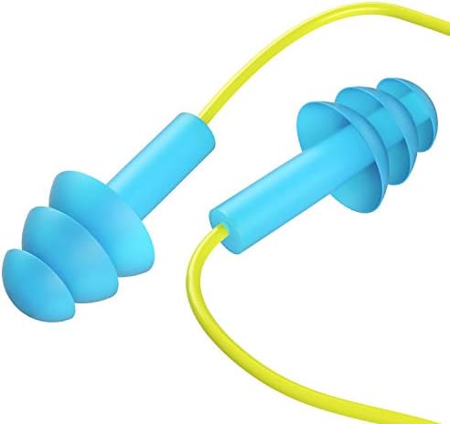 Bememo 6 Pares de Tapones para Oídos de Silicona Reutilizables con Cordón y Estuche, Impermeables, Reducción de Ruido para Tiro, Sueño, Natación y - imagen 2