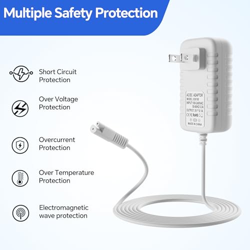 Cargador Meliya 3V para irrigador Waterpik WP360 WP360W WP450 WP450W WP462 WP462W WF-13CD010 YLA-03010, Adaptador de 6.6FT - imagen 3