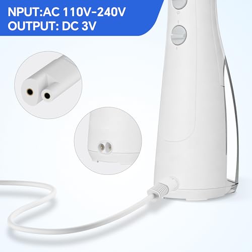 Cargador Meliya 3V para irrigador Waterpik WP360 WP360W WP450 WP450W WP462 WP462W WF-13CD010 YLA-03010, Adaptador de 6.6FT - imagen 6