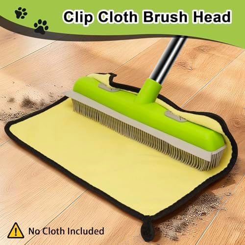 Escoba de Goma para Remover Pelo de Mascota, Rastrillo para Alfombra con Limpiaparabrisas, Mango Largo de 52 pulgadas, Doble Cara para Alfombra, Piso - imagen 7