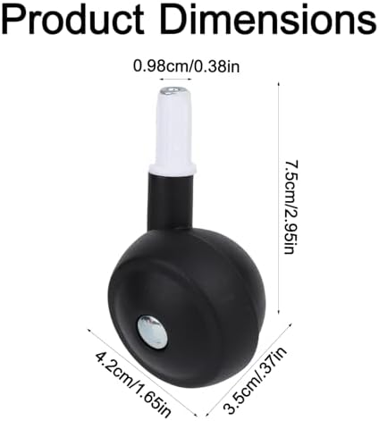 Ruedas de Repuesto para Andadores de Bebé, 4 Piezas, Ruedas Universales Negras de Plástico para Carritos y Andadores de Aprendizaje - imagen 2