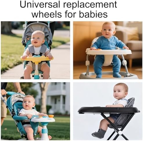 Ruedas de Repuesto para Andadores de Bebé, 4 Piezas, Ruedas Universales Negras de Plástico para Carritos y Andadores de Aprendizaje - imagen 5