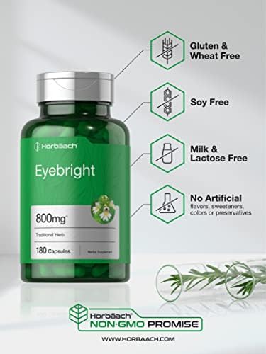 Suplemento Herbal Eyebright de Horbäach | 180 Cápsulas | Sin OGM, Libre de Gluten - imagen 4