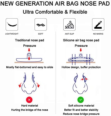 Almohadillas de nariz para gafas, 6 pares de silicona suave de 15mm, almohadillas de aire para gafas - imagen 2