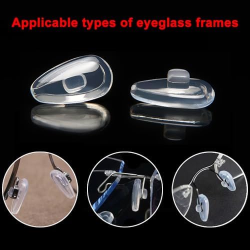 Almohadillas de nariz para gafas, 6 pares de silicona suave de 15mm, almohadillas de aire para gafas - imagen 7