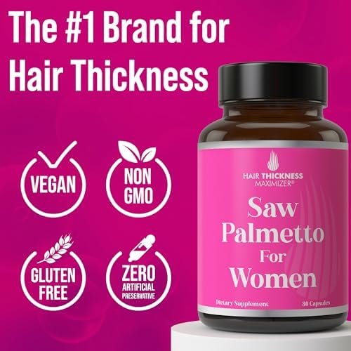 Suplemento para el Crecimiento del Cabello de Mujeres con Saw Palmetto, Biotina, Zinc, Cobre y Vitamina D - Vitaminas Veganas y No GMO - imagen 4