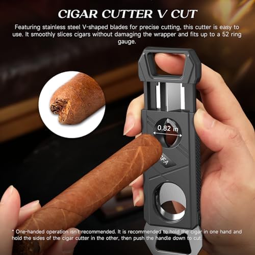 Cortador de Cigarros TISFA Guillotina 3 en 1, Set de 2 Cortadores de Cigarros Portátiles y Multifuncionales, Regalo Ideal para Hombres - imagen 4