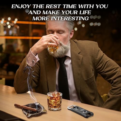 Cortador de Cigarros TISFA Guillotina 3 en 1, Set de 2 Cortadores de Cigarros Portátiles y Multifuncionales, Regalo Ideal para Hombres - imagen 7