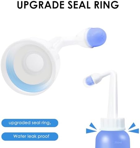 Botella Peri Postparto RUFCRIL 350ml, Bidet Portátil Invertido con Bolsa, TPE Hervible y Doble Anillo a Prueba de Fugas, para Recuperación Perineal y - imagen 4