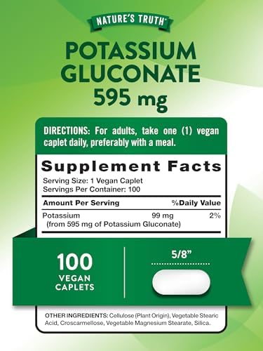 Potasio Gluconato de Nature's Truth 595mg | 100 Tabletas | Suplemento Vegano, Sin OGM, Libre de Gluten - imagen 2
