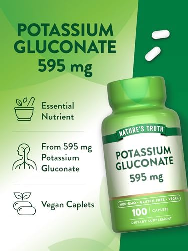 Potasio Gluconato de Nature's Truth 595mg | 100 Tabletas | Suplemento Vegano, Sin OGM, Libre de Gluten - imagen 5