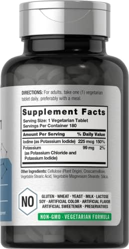 Suplemento de Cloruro de Potasio Horbäach | Con Yodo | 180 Tabletas Vegetarianas | Sin OGM y Sin Gluten - imagen 2