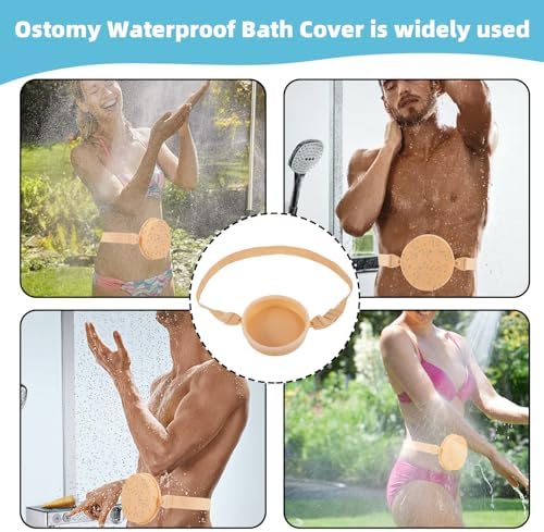 Cubierta de Ducha para Ostomía JFHNMLW, Protector Impermeable para Colostomía e Ileostomía, Ajustable, Color Amarillo, Suministros para Ostomía - imagen 5