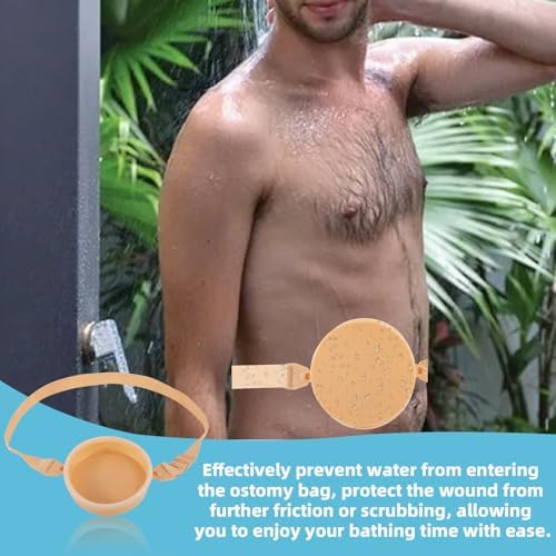 Cubierta de Ducha para Ostomía JFHNMLW, Protector Impermeable para Colostomía e Ileostomía, Ajustable, Color Amarillo, Suministros para Ostomía - imagen 7