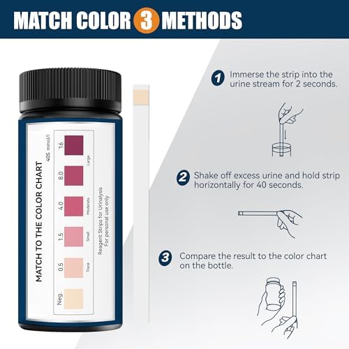 Tiras de Prueba de Cetonas DIPSTIK, 150 Tiras para Análisis de Orina Keto, Resultados Rápidos y Confiables en Casa - imagen 4