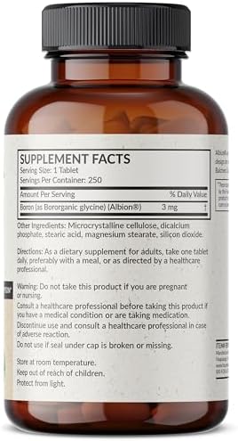 Futurebiotics Boron 3mg, Vegetariano, No GMO, Quelado para Mejor Absorción, 250 Tabletas - imagen 2