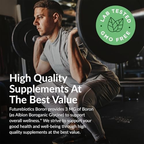 Futurebiotics Boron 3mg, Vegetariano, No GMO, Quelado para Mejor Absorción, 250 Tabletas - imagen 4