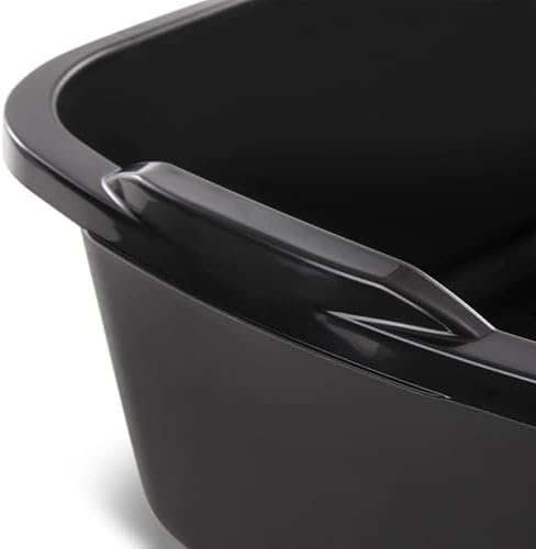 Bandeja de plástico de 18 Qt, tina multiusos para cocina y fregadero, color negro - imagen 6