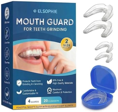 Protector Bucal Anti-Ruido, Férula para Bruxismo Nocturno, Ajuste Perfecto para Dormir, Reutilizable, Paquete de 4 para Adultos - imagen 1