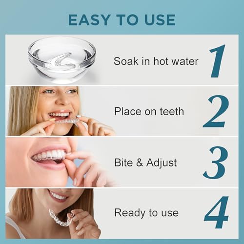 Protector Bucal Anti-Ruido, Férula para Bruxismo Nocturno, Ajuste Perfecto para Dormir, Reutilizable, Paquete de 4 para Adultos - imagen 4