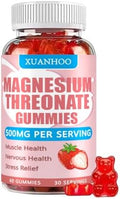 Gomitas de Magnesio Treonato, Suplemento de Magnesio, Sabor Fresa, 60 Gomitas, 250mg de Magnesio por Gomita, Salud Muscular y Nerviosa, Alivio del - imagen 1