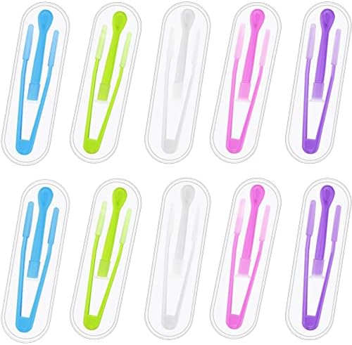Juego de 10 herramientas para insertar y remover lentes de contacto JUNEBRUSHS, pinzas portátiles con punta suave, para lentes blandos y duros - imagen 1