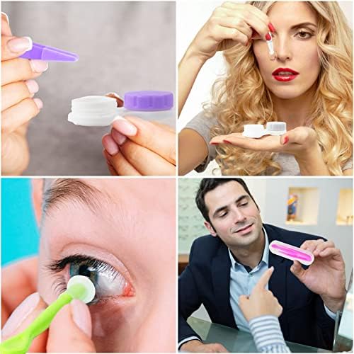 Juego de 10 herramientas para insertar y remover lentes de contacto JUNEBRUSHS, pinzas portátiles con punta suave, para lentes blandos y duros - imagen 5
