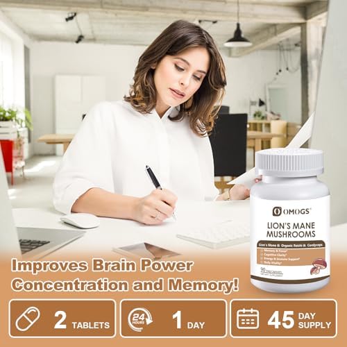 Suplemento en Cápsulas OMOGS Complejo de Hongos 10:1, Melena de León con Cordyceps y Reishi, para Salud Cerebral, Memoria, Enfoque y Sistema - imagen 5