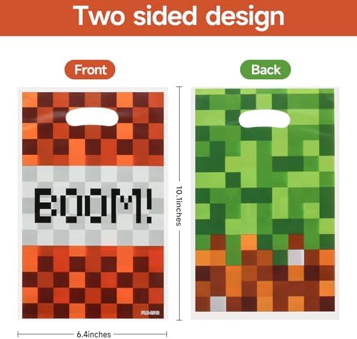 Bolsas de Fiesta ADARRO de 40PCS con Diseño de Boom Verde y Rojo, Perfectas para Dulces y Sorprenditas de Cumpleaños - imagen 2