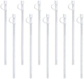 Popotes Flexibles Corrugados de 11” con Tapas (Paquete de 10) – Popotes Reutilizables Sin BPA para Tazas de 32 oz – Hecho en EE. UU. - imagen 1