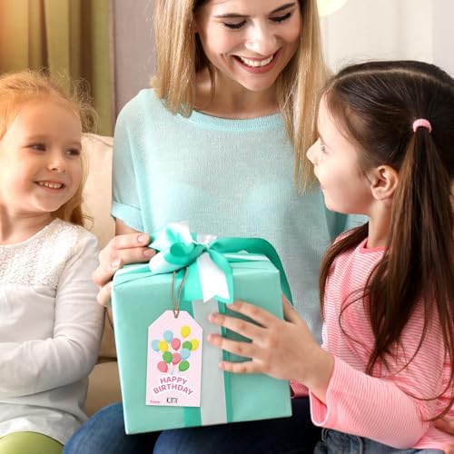 Etiquetas de Regalo de Cumpleaños Fancy Land 60 Pcs Coloridas Etiquetas Colgantes con Cuerdas 2 x 3.5 para Celebrar Fiestas - imagen 4