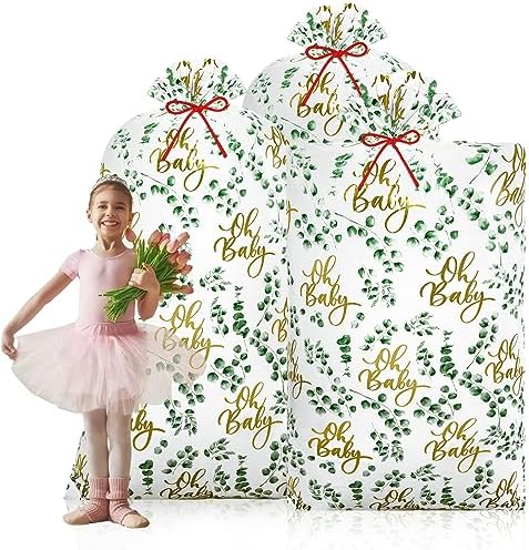 Zonon 3 Piezas de Bolsas de Regalo Jumbo de 56'' en Verde Salvia para Baby Shower y Fiestas, Perfectas para Almacenamiento y Envoltura de Regalos - imagen 1