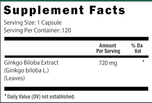 Viva Doria Ginkgo Biloba 720mg, Apoya la Función Cerebral y la Memoria, 120 Cápsulas Vegetales - imagen 4
