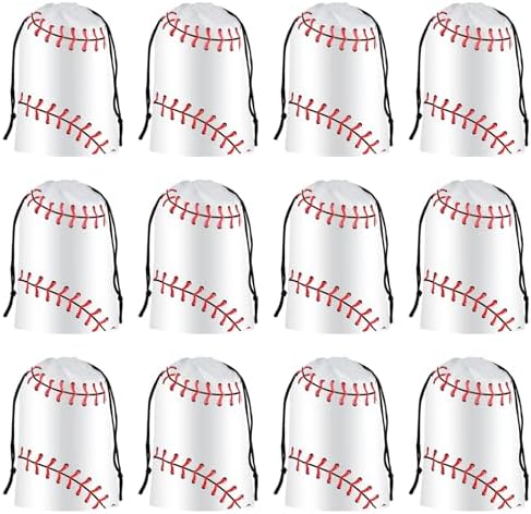 Bolsa de Cuerda Hxezoc para Beisbol - 12 Piezas, Reutilizables y Resistentes al Agua, Perfectas para Fiestas de Cumpleaños Temáticas de Beisbol - imagen 1
