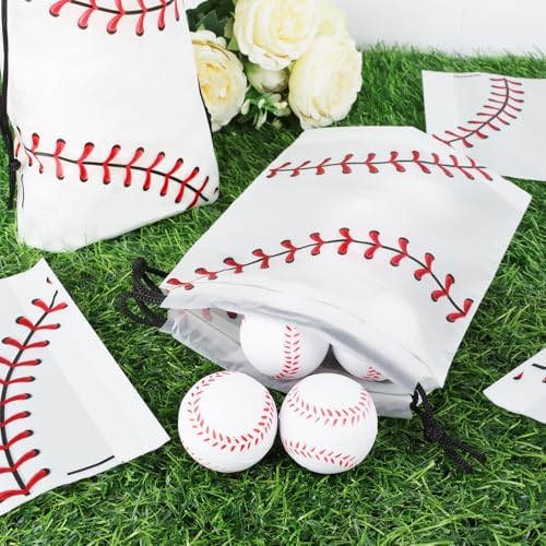 Bolsa de Cuerda Hxezoc para Beisbol - 12 Piezas, Reutilizables y Resistentes al Agua, Perfectas para Fiestas de Cumpleaños Temáticas de Beisbol - imagen 4