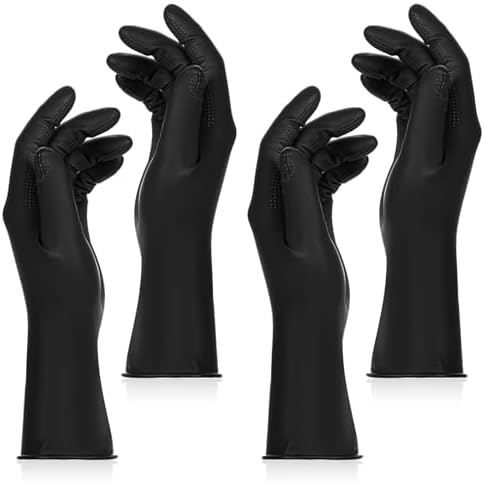 Guantes de Color para Cabello SynHHergyx, 2 Pares de Guantes de Caucho Reutilizables para Tinte Profesional, Herramientas para Salón y Limpieza - imagen 1