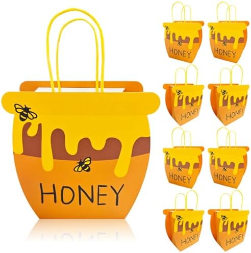 Bolsitas de Favor de Fiesta con Tema de Abejas Bacideler, 8 Piezas, con Asa, para Baby Shower, r Cumpleaños y Bodas - imagen 1