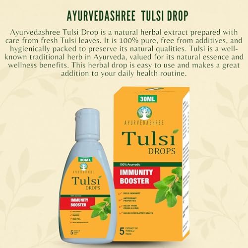 AYURVEDASHREE Gotas de Tulsi - Refuerzo Natural de Inmunidad 30 ML - 5 Tulsi Raros Certificados, Gotas de Albahaca Sagrada 30 ML - imagen 3