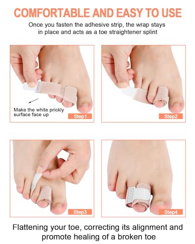 Uwbettry 12 Piezas Correctores de Dedo en Martillo, Enderezadores de Dedo, Fajas Protectores Reutilizables para Dedos Rotos y Torcidos - imagen 4