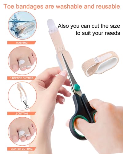 Uwbettry 12 Piezas Correctores de Dedo en Martillo, Enderezadores de Dedo, Fajas Protectores Reutilizables para Dedos Rotos y Torcidos - imagen 6