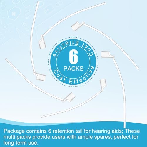 Gulfmew 6 Paquetes de Bloqueo Deportivo Compatible con Oticon 85db, Cola de Retención para Audífonos, Agarre Seguro y Cómodo, Accesorios para Oticon - imagen 2